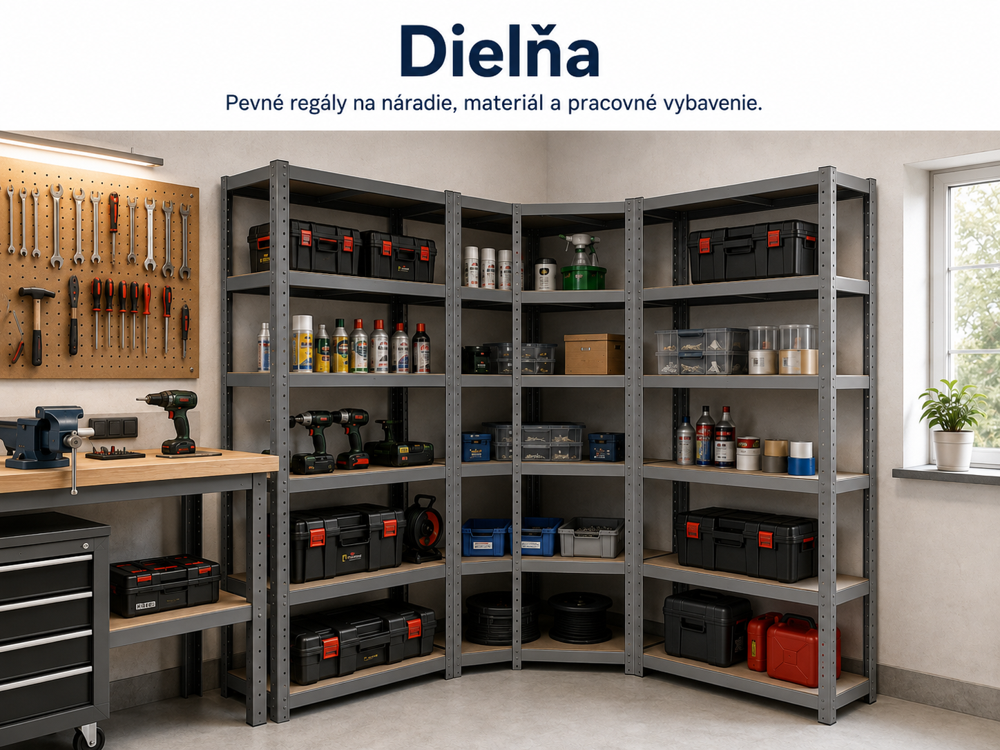 Regálová zostava do dielne